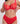Elementary High Waist Brazillian Brief - Red/Pink