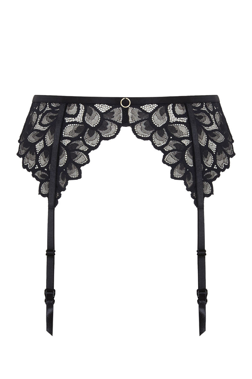 Allure Suspender -Black Wildflower Intimates Allure Suspender -Black Wildflower Intimates