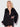Brigeta Short Satin Robe - Black