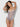 Raquel Mesh & Micro Underwire Bustier & Backless Tanga Set - Silver Rose