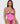 Iryna Silky Micro & Rope Crotchless Teddy - Raspberry