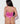 Iryna Silky Micro & Rope Crotchless Teddy - Raspberry