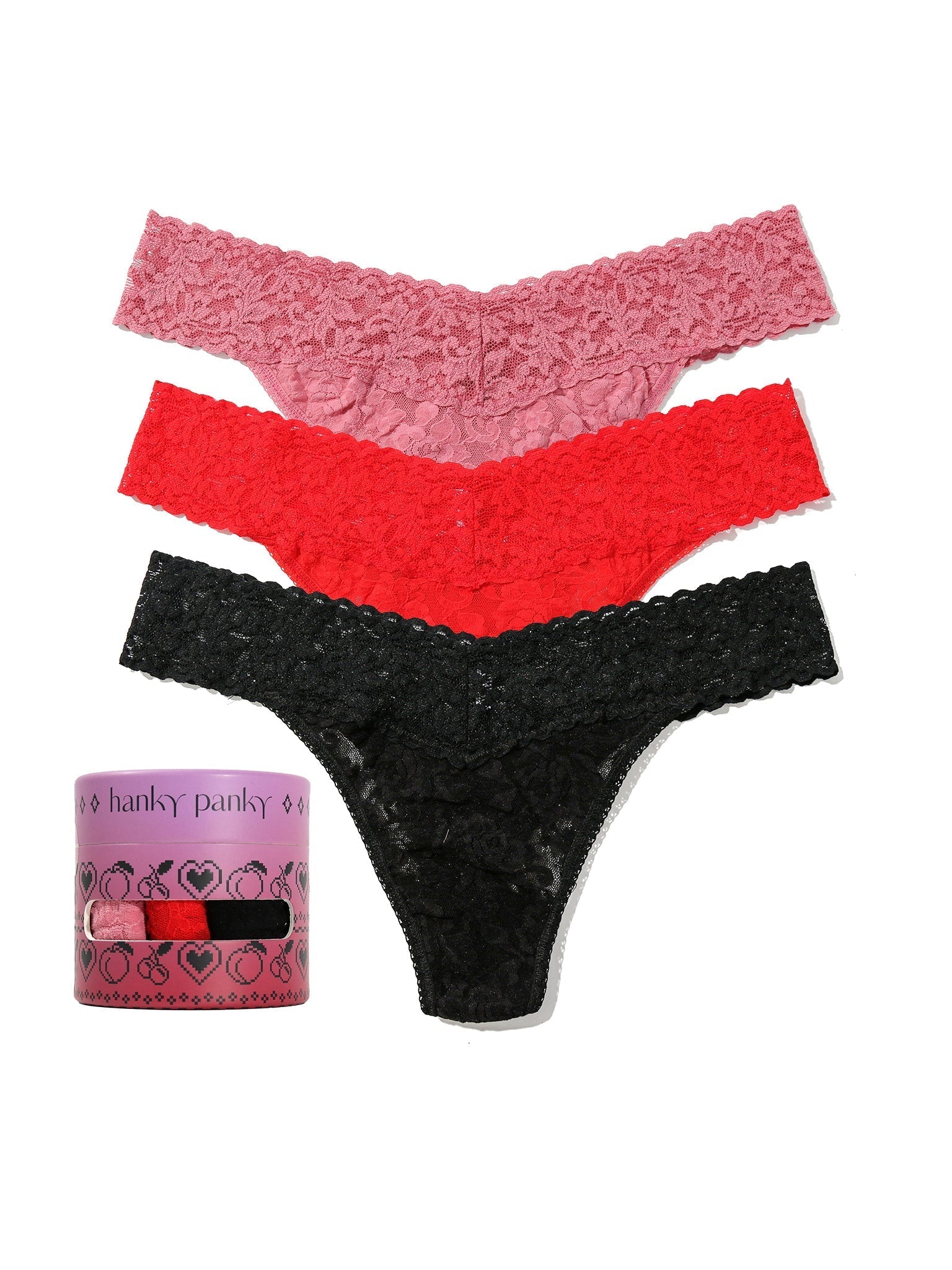 Hanky Panky Signature Lace Original Rise Thong 3 Pack Women's Hanky Panky Signature Lace Original Rise Thong 3 Pack Women's