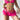 Hologram Skirted Harness Electric Magenta