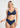 Venus High Waist Bikini Bottom - Navy Rib