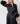 Satin and Marabou Long Robe - Black
